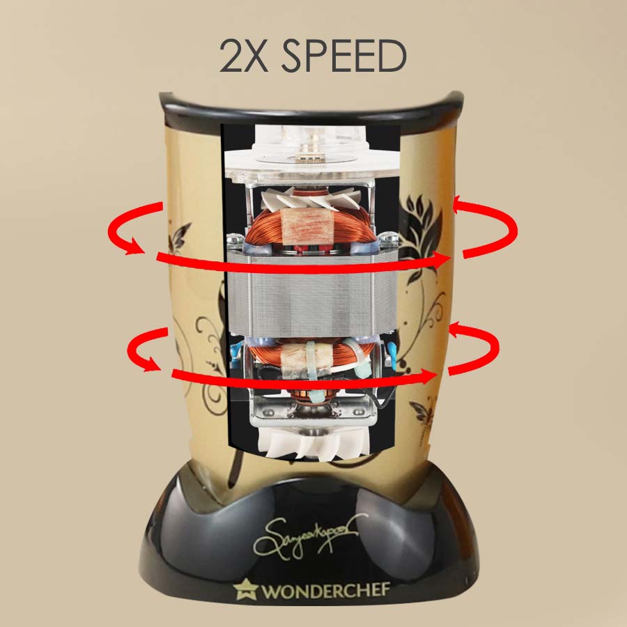 Nutri-blend Juicer, Mixer, Grinder, Smoothie Maker & Chopper | Complete Kitchen Machine | 22000 RPM Blender, Chopper, Juicer | 500W 100% Full Copper Motor | SS Blades | 4 Unbreakable Jars | 2 Years Warranty | Recipe Book By Chef Sanjeev Kapoor | Champagne