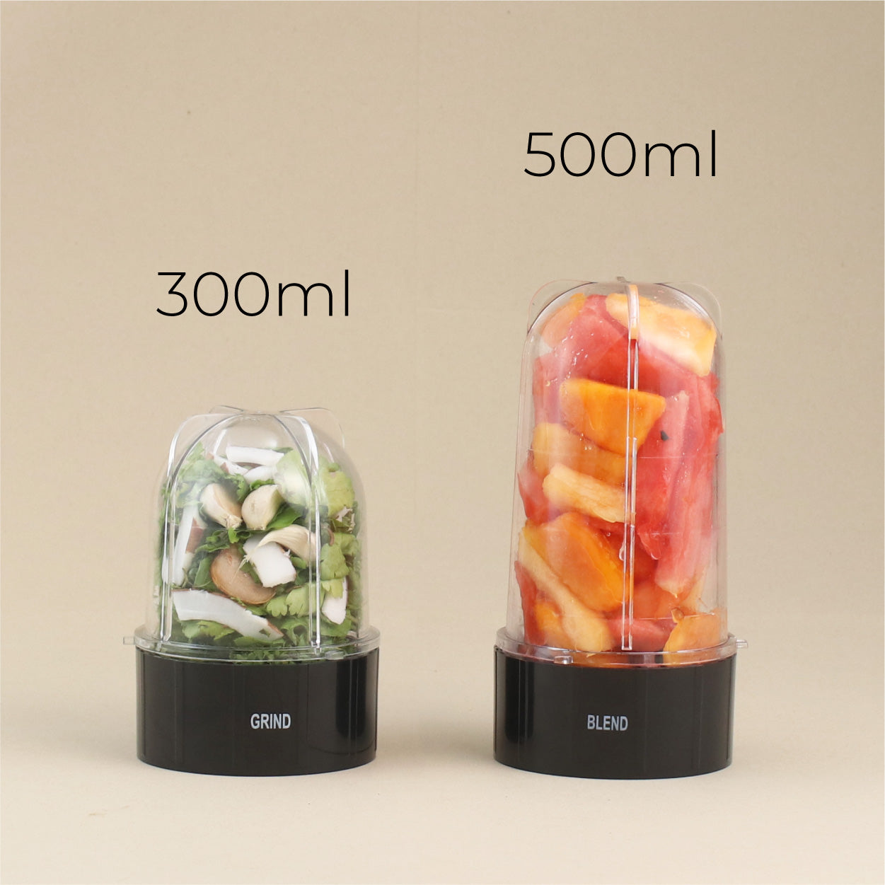 Nutri-blend 500W Juicer Mixer Grinder | Smoothie Maker Blender | 22,000 RPM Full Copper Motor | 2 Unbreakable Jars | Free Recipe Book by Chef Sanjeev Kapoor | 2 Year Warranty | Champagne