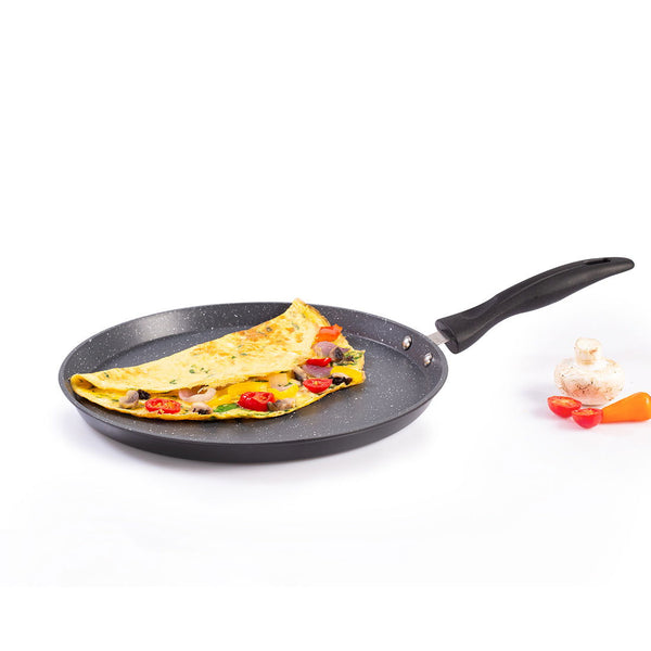 Wonderchef Renewed Duralife ECO 28 cm Dosa Tawa | 5 Layer Healthy Duramax Non-Stick Coating | Soft Touch Handle | Pure Grade Aluminium | PFOA Free | 1 Year Warranty | Grey