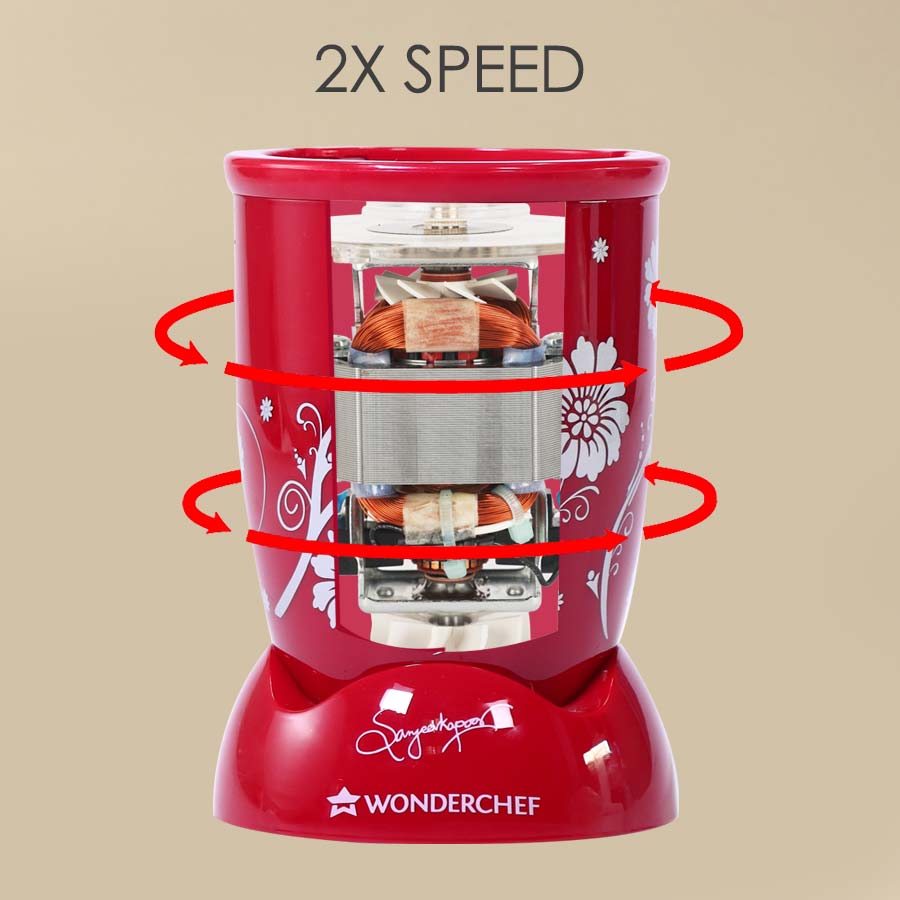 Nutri-blend Juicer, Mixer, Grinder, Blender & Smoothie Maker |500W 22000 RPM 100% Full Copper Motor | Stainless steel Blades | 3 unbreakable jars | 2 Years warranty | Recipe book by Chef Sanjeev Kapoor | Red